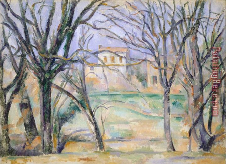 Paul Cezanne Trees And Houses 1885 86